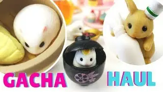 🐹SUPER ADORABLE little miniatures!-Japanese Capsule Toy Haul-Hamsters, Bunnies, Cat Sushis, ETC!