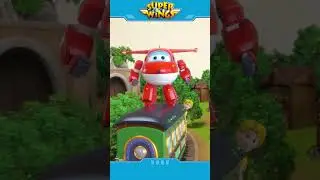 [SUPERWINGS #shorts] A Cat Chasing a Miniature Train | Superwings | Super Wings #superwings #jett