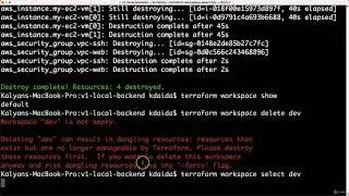 83. Local Backend  Switch and Delete non default workspaces