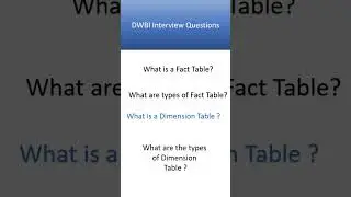 DWBI interview questions |Datawarehousing Interview questions