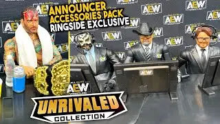 AEW UNRIVALED COMMENTARY PLAYSET ACTION FIGURE REVIEW!