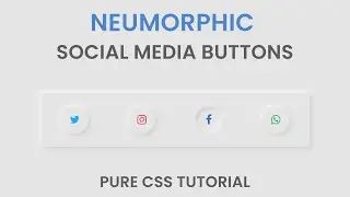 Neumorphism Pure CSS Effect | Neumorphism UI