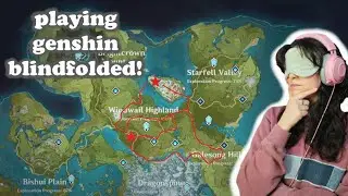 playing Genshin blindfolded! can I navigate Mondstadt without seeing anything? || Genshin Impact