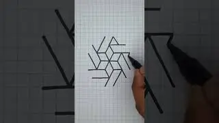 How to Draw 3D Drawing Illusion on Graph Paper