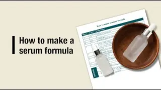 How to make a serum formula: gel like serum