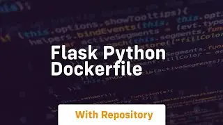 flask python dockerfile