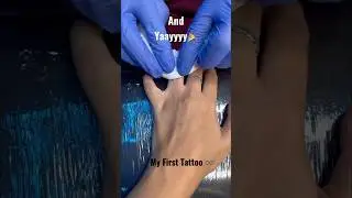 My First Tattoo🥹❤️| Nervous + Excited | #firsttattoo #shorts #tattootime | Santoshi Megharaj