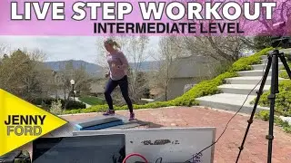 Step Aerobics Workout w/Jenny Ford | Live | Intermediate | Beat COVID19 | At-Home Fitness | 41 Min