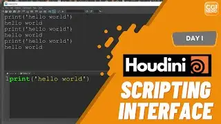 Day 1 - Houdini Scripting Interface | Houdini 10 Day Introduction to Python