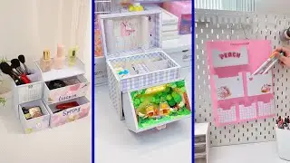 DIY Cardboard Desk Organizer | Cute Fridge Pencil Holder | Easy Paper Craft Ideas