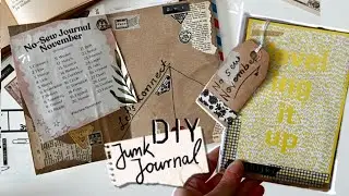 How to make a DIY Accordion Style Junk Journal for No Sew November • DIY Tutorial • no sewing!