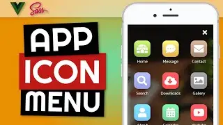 Animated App Icon Menu Bar with Vue JS ❖ CSS Grid Responsive