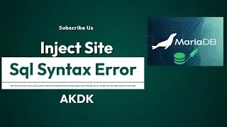 Inject Site Sql Syntax Error