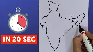 How to Draw India Map Easily | Step by Step Trick to Draw Map of India 2019