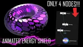 Animated Energy Shield [Houdini 19 Tutorial]