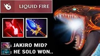 CRAZY LIQUID FIRE 1v5 Mid Jakiro Bloodstone vs PA Epic Late Game Fights Max Burn Build WTF Dota 2