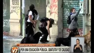 Visión 7: Marcha multitudinaria en Chile