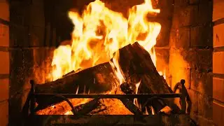 4K Fireplace 🔥 🔥 🔥  Relaxing fireplace with Burning Logs for easy to sleep, stress Relief