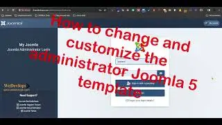 Joomla 5 customized administrator template color and logo settings