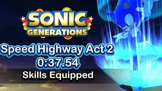 Sonic Generations Speed Highway Act 2 Speedrun (0:37.54)