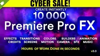 Premiere Pro FX Plugins Extension - Video Effects I Transitions I Colors I Motion I SFX I Music