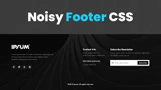 Bootstrap Responsive Footer with Noise Effect