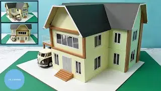 How to Build Miniature Cardboard House | House Model #42