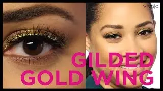 Glam Like Whoa: An epic metallic winged liner look for your next holiday party