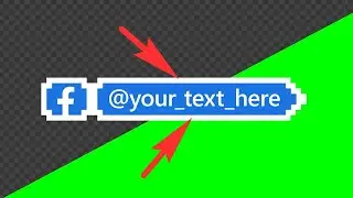 Facebook Lower Third with your text | green screen, transparent background | Pixel animation