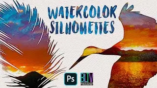 Photoshop: Create WATERCOLOR Silhouette Paintings.