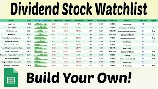 How to Build a Dividend Stock Watchlist in Google Sheets!