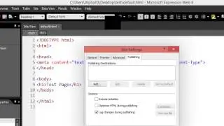 Publishing via Expression Web