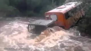 Мужик на Камазе и непроходимый брод Impassable ford