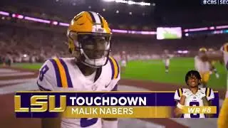 Jayden Daniels 46 Yard Touchdown Pass to Malik Nabers | #14 LSU vs #8 Alabama