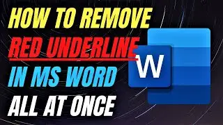 How to Remove Red Underline in Word all at once