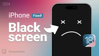 Fix iPhone Black Screen without Losing Data 2024- iOS 18/17/16 | 4 Ways