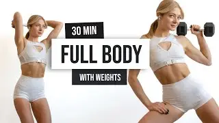 30 MIN KILLER HIIT Full Body Workout - With Weights, Burn Calories + Build Strength at home!