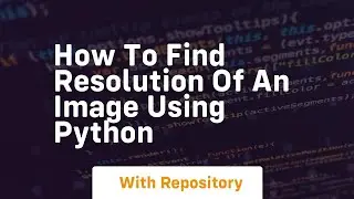 How to find resolution of an image using python