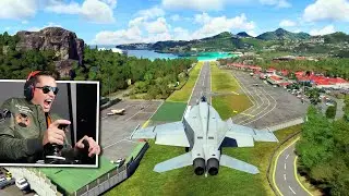 THE WORLDS TOUGHEST LANDINGS IN A FIGHTER JET - Microsoft Flight Simulator Top Gun DLC