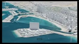 Blender GIS City rendering - Palm Jumeirah - Dubai 