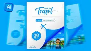 Modern Travel Poster Design in Adobe Illustrator I Illustrator Tutorial I Creative Poster design