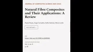 Natural Fibre Composites and Their Applications: A Review | RTCL.TV