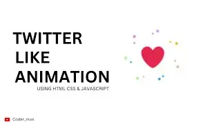 Animated Love React Button with HTML CSS & JS