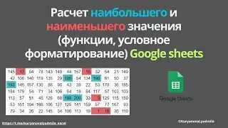 Как рассчитать/выделить наибольшее и наименьшее значения в Google sheets