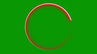 Red Circle Turning Neon Effect on Green Screen - No Copyright Stock Video Animations