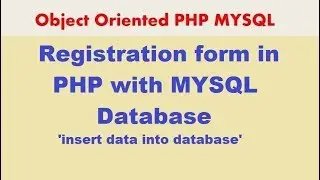 PHP MYSQLi TUTORIAL 27 INSERT data into MYSQL Database in PHP