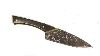 Нож из косы, микарта из мешка. Knife from a scythe, micarta from a bag.