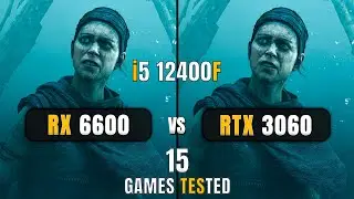 RX 6600 vs RTX 3060 - i5 12400F - Test In 15 Games - 1080p + DLSS/FSR