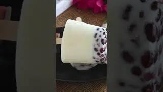 Ice Buko with Munggo (Coconut Popsicles with Red Mung Beans)