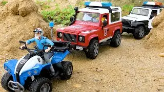 Police car Fire truck and Ambulance - Collection of toy cars